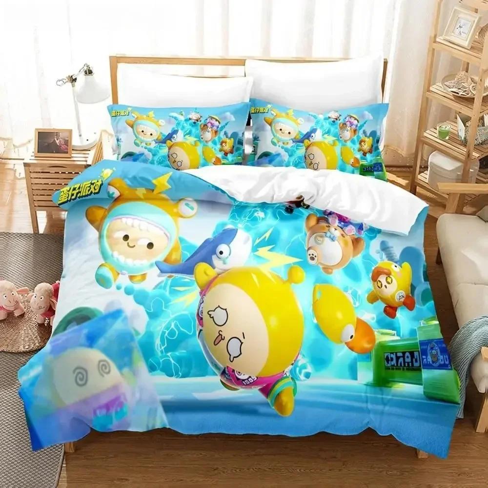 3D Home Textiles Eggy Party Printed Bed Set Duvet Cover Pillowcase Bedding Set Bed Linen Sheet Quilt Cover Full Queen King Size