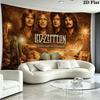 Led zeppelin Wall Tapestry Aesthetic Wall Hanging Printed Fabric Blanket Decorative Tapestries for Bedroom Living Room Home Decor