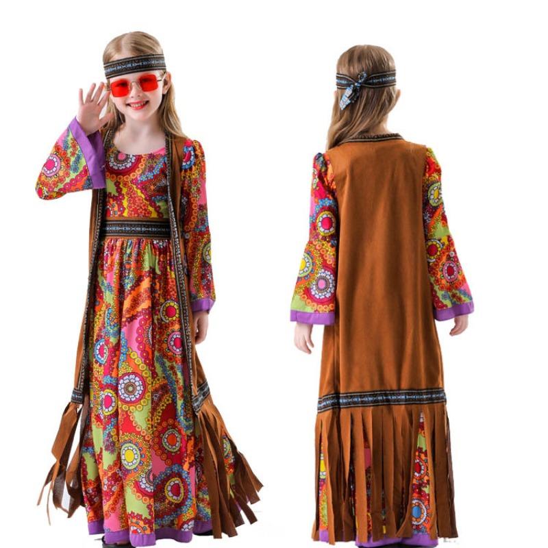 Halloween retro disco hippie parent-child suit hip-hop costume stage costume
