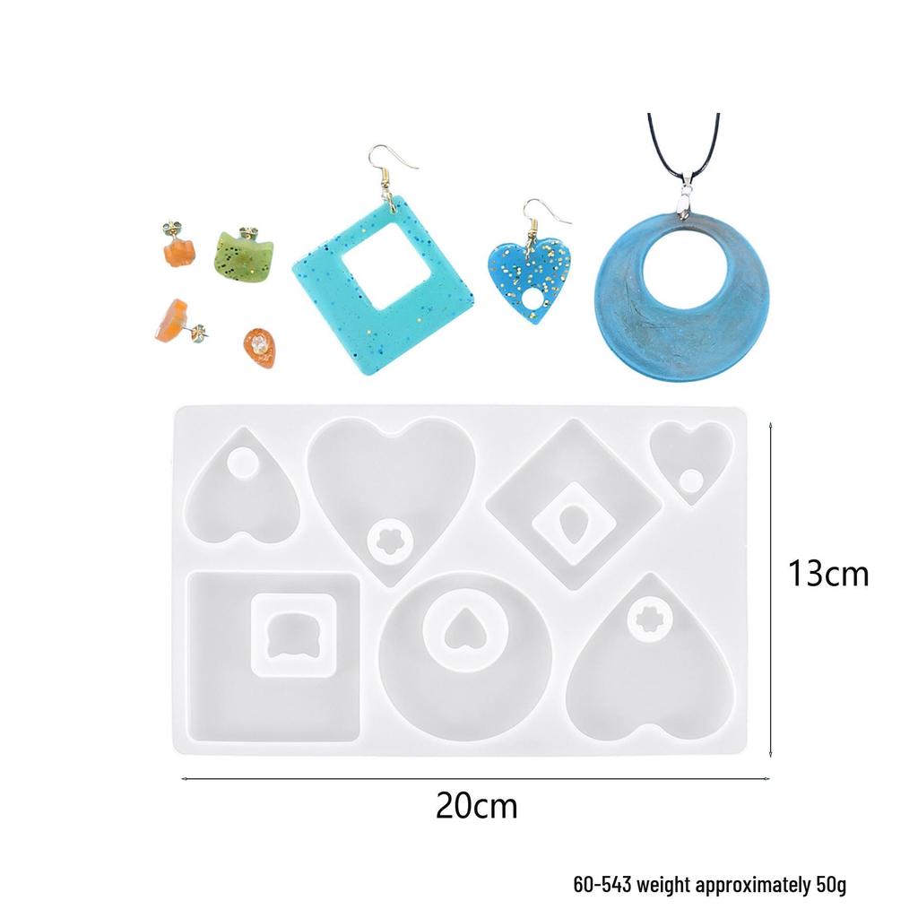 DIY Geometric Silicone Mold for Round, Oval, and Earring Pendants