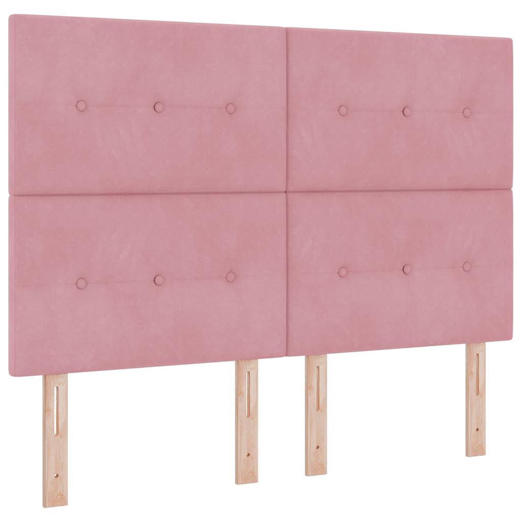 Storage Bed with Mattress Pink 180 x 200 cm Velvet