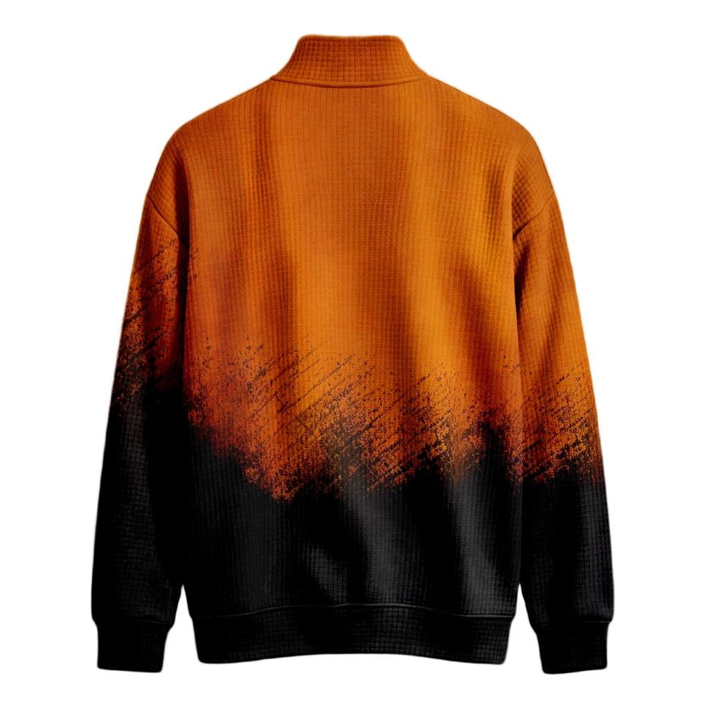Men's Long Sleeve Sweatshirt with Halloween Print for Costume Party and Casual Wear