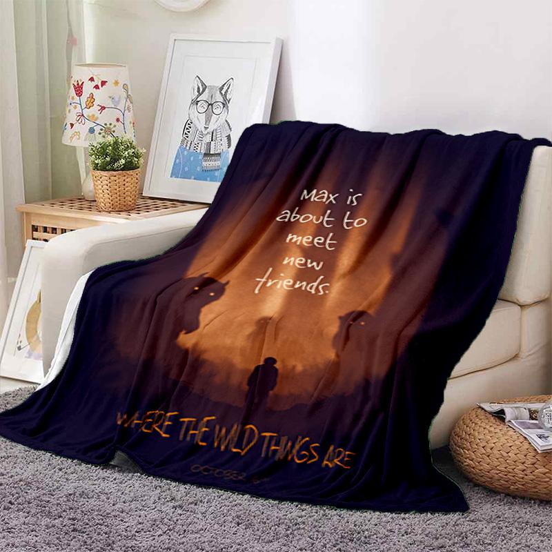 Where Wild Things Blanket Suitable All Seasons Soft Comfortable Sofa Office Home Blanket Holiday Birthday Gift Blanket Soft And Comfortable Blanket
