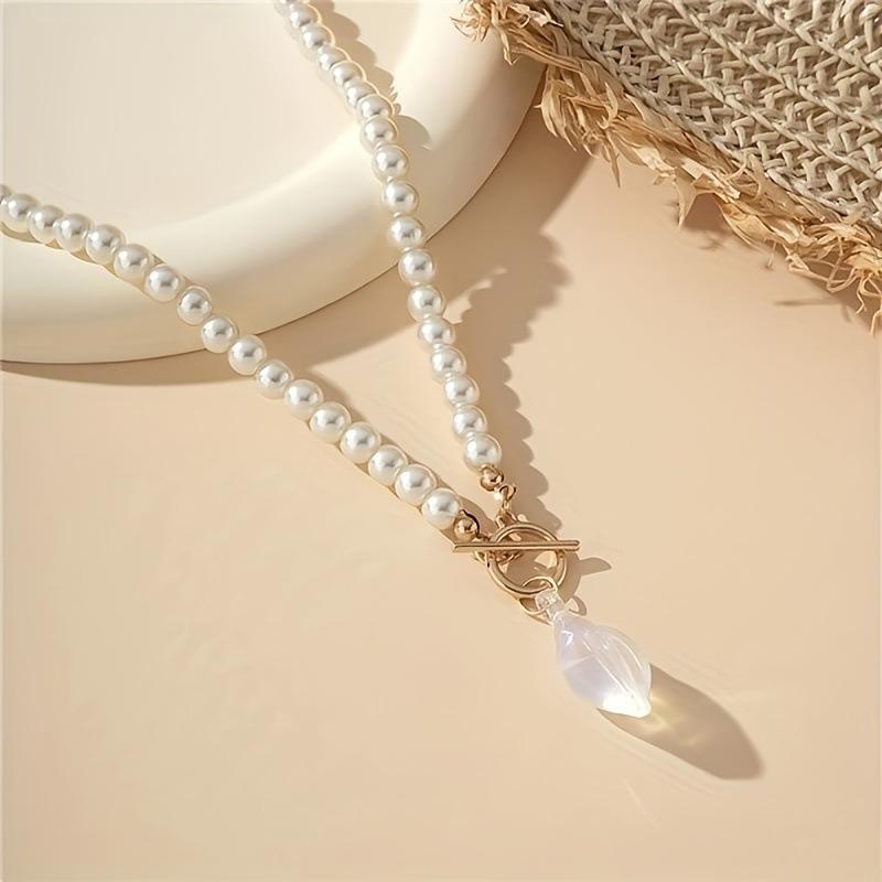 Baroque pearl necklace light luxury simple long sweater chain retro temperament versatile neck chain accessories