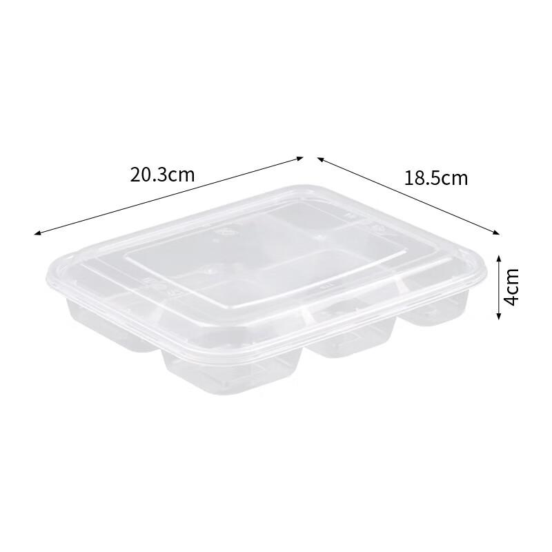 

Disposable 5-Compartment Takeaway Lunch Boxes