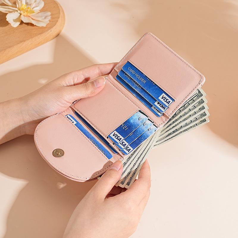 Women PU Leather Trifold Wallet Cute Daisy Short Purse Large Capacity Card Holder Coin Pocket ID Window Cash Wallet for Girls