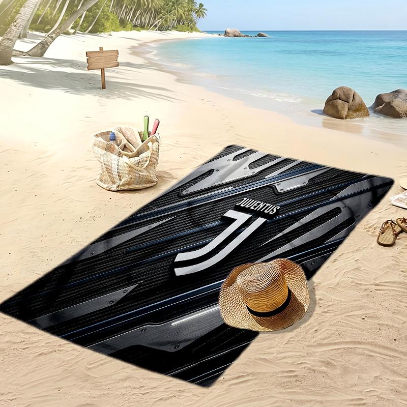 Juventus FC Printed Beach Towel Quick Dry Soft TowelPortable Large Rectangular Beach Blanket for Travel Swimming Pool
