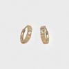 14k Square Point Cubic One Touch Ring Earring