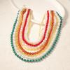 European and American new models, fashionable retro color multi-layer resin imitation pearl ins exaggerated bohemian women, necklace