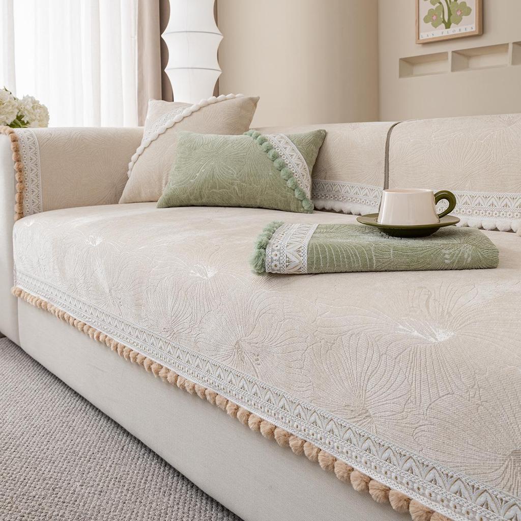 Universal Non-Slip Chenille Sofa Cushion Cover - French Luxury