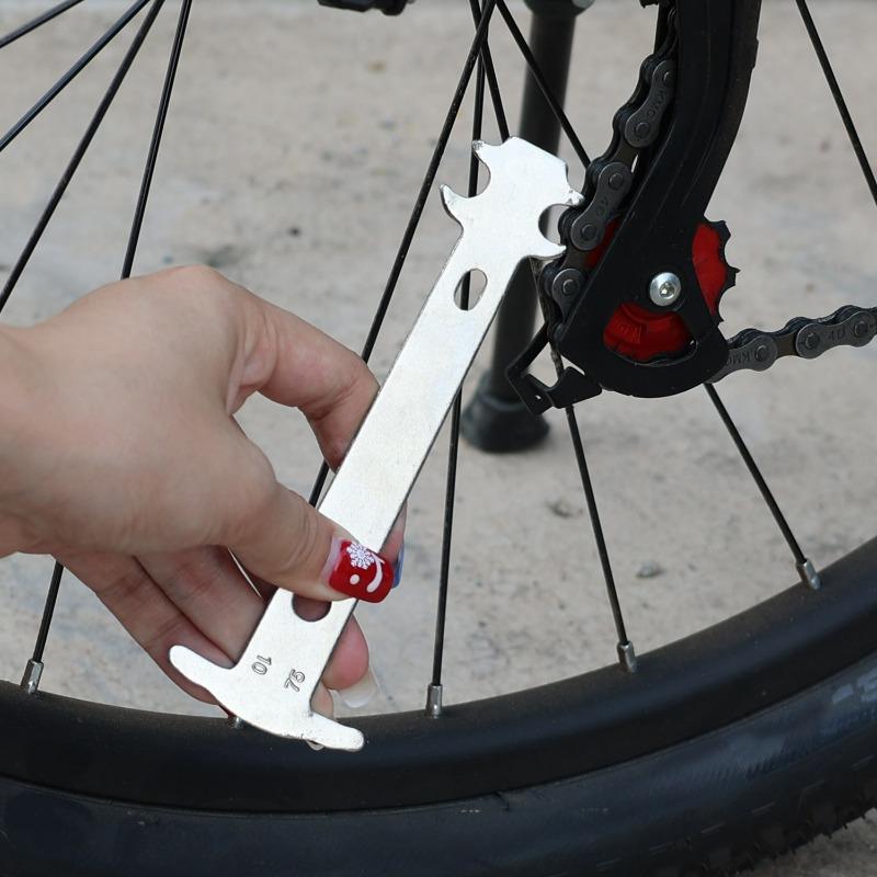 Bike Chain Wear Indicator Chain Checker Gauge Measure Repair Tool Ruler for Road Mountain Motorcycle Bicycle Chain Test Caliper