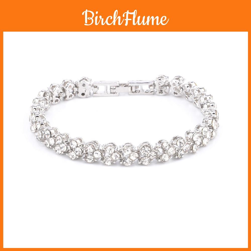 Fashion Crystal Roman Chain Bracelet With Sparkling Water Diamonds For Engagement Parties