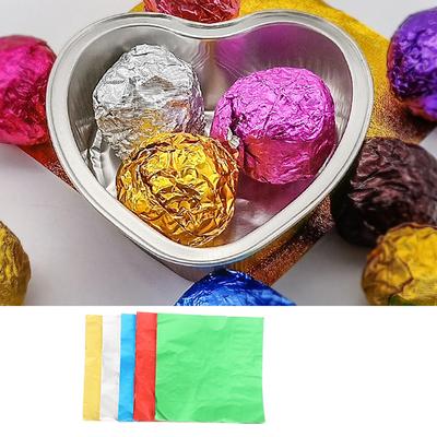 100 Sheets 20*20Cm Aluminium Foil Wrapper Paper Wedding Chocolate Paper
