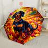 Love For The French Bulldog Portable Automatic Umbrella Folding Umbrella with 8 Ribs Lightweight All-Season Use Fashionable Stylish Gift for Women