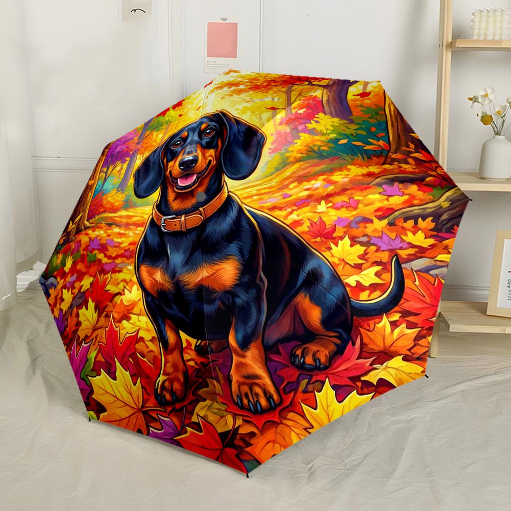 Love For The French Bulldog Portable Automatic Umbrella Folding Umbrella with 8 Ribs Lightweight All-Season Use Fashionable Stylish Gift for Women