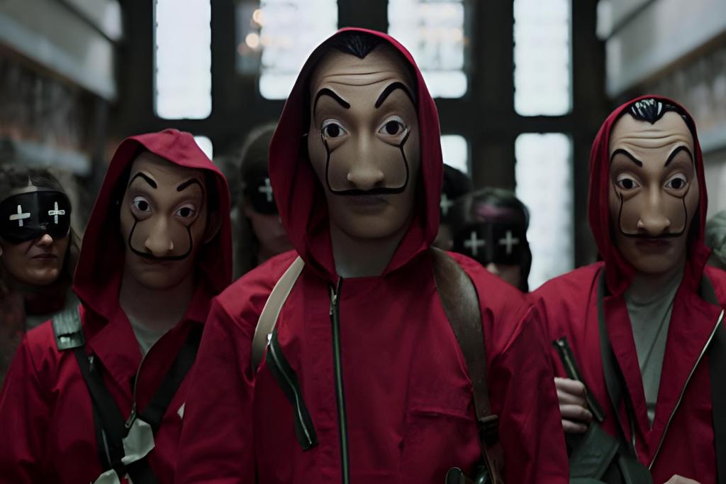 Masque de la maison de st. andrzejki salvador dali la casa de papel bella ciao profesor