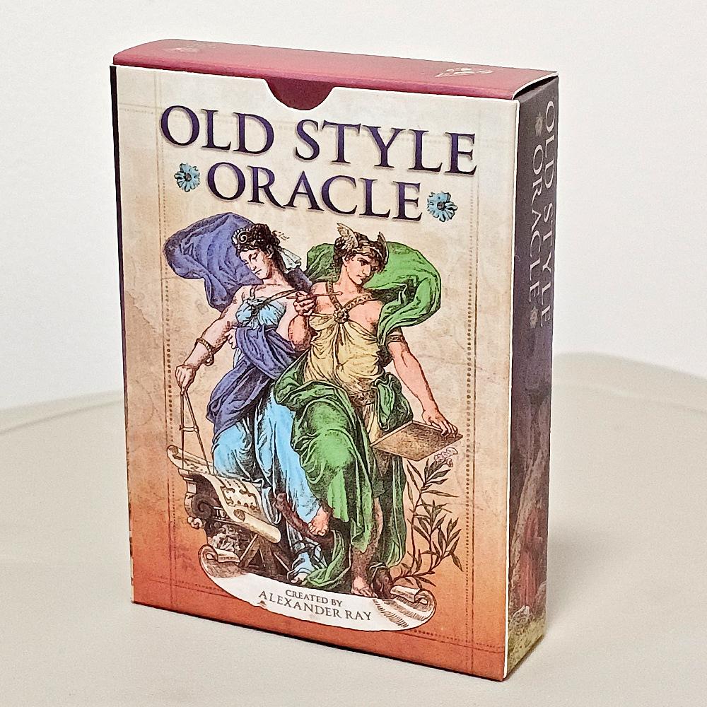 10.5x7.5cm 350GSM Double-embossed Cardstock Old Style Oracle Deck 52pcs Cards Inspired By Antiquarian Book Engravings
