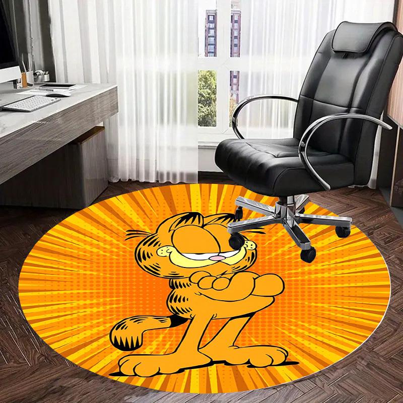 1pc Garfield Round Carpet, Made of Polyester,Perfect for Decorating Office Chairs, Living Rooms,fplt138