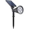 Waterproof Outdoor Solar Spotlight - - 4 White LEDs - 200 Lm - Swivel Head At 90°C