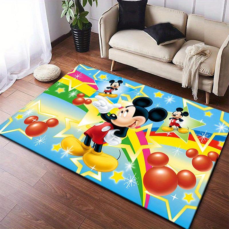 1 ks koberec Mickey a Minnie, protiskluzová podložka na podlahu, design kreslených postaviček, měkký samet, dekorace do místnosti, omyvatelný vnitřní koberec