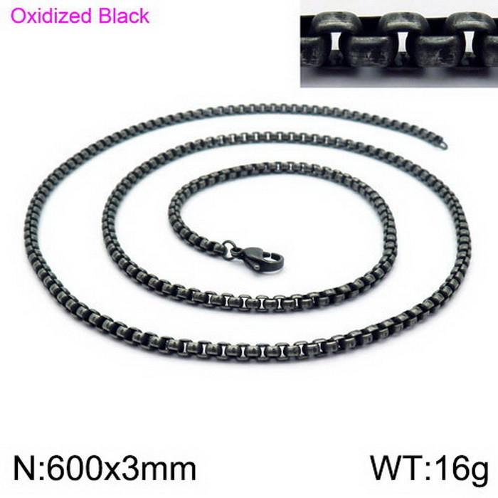 Square Pearl Stainless Steel Titanium Necklace for Men and Women