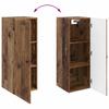 Wall Mounted Cabinet Reclaimed Wood Look 33 X 34.5 X 90 Cm Particleboard