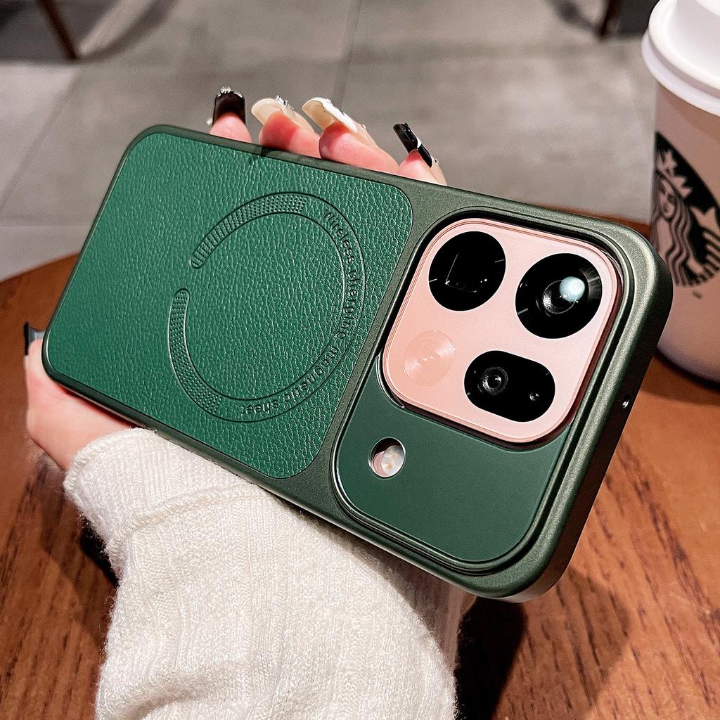 For OPPO Find X9S Pro Case Magnetic PU Vegan Leather Electroplated PC Hard Cover Lightweight Shell Fashion New Arrivals