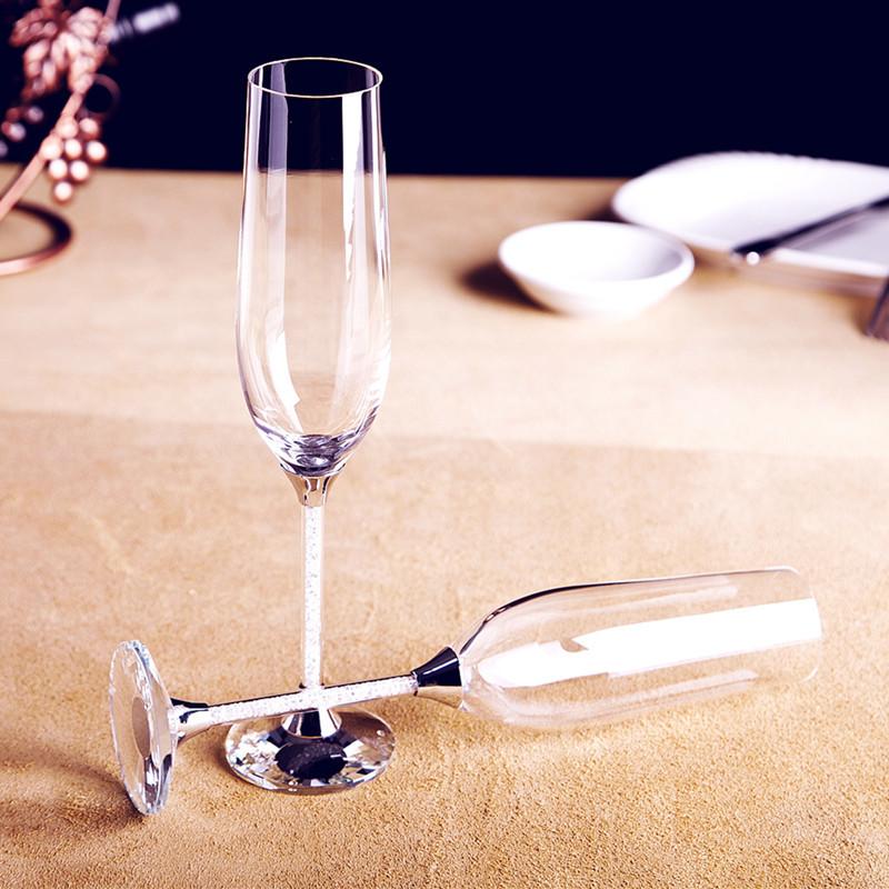 Creative Wedding Wine Glass Cup, Toasting Glass Goblet Crystal, Anniversary Unique Champagne Flutes, Party Gift