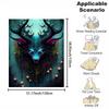 Cozy Flannel Throw Blanket with Enchanting Forest Elk Print - Soft, Warm, and Reversible for Couch, Bed, Office, or Travel