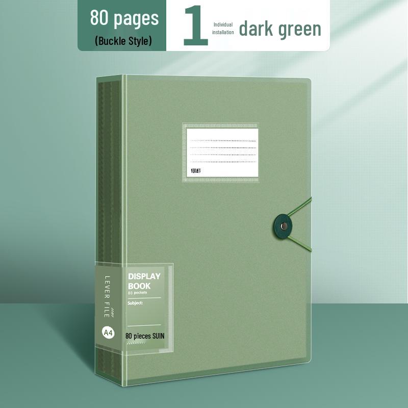 Transparent A4 Document Binder with Multi-Layer Insert Pages for Loose-Leaf Organization
