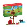 Play Area Set for Adorable Cats, Animal Figures with Cats, for Children Aged 3+, Schleich 42501 Farm World