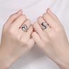 Hands Hug Shaped Couple Rings For Lovers Women Men Lady Boy Girls Valentine's Day Jewelry Gift Silver Color Adjustable Open Ring