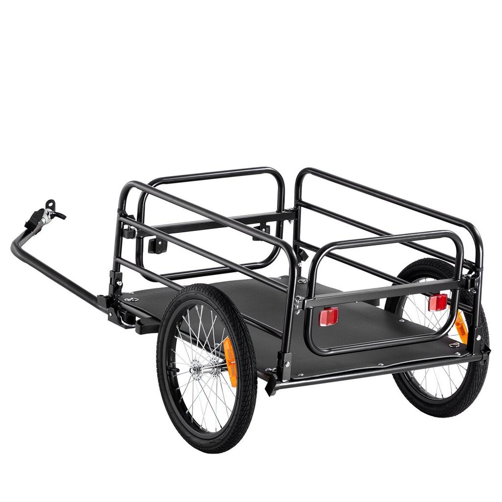Bike Cargo Trailer, 72.5 Kg Load Capacity, Heavy-Duty Bicycle Wagon Cart, Foldable Compact Storage & Quick Release with Universal Hitch, 40.6 Cm