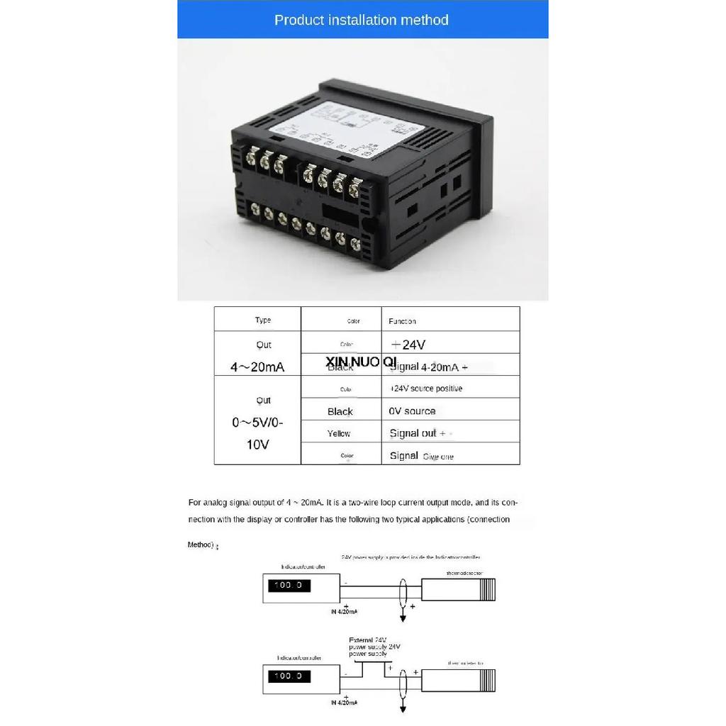 4-20ma Industrial Non-contact Online Infrared Thermodetector Probe High Temperature Infrared Temperature Sensor Transmitter