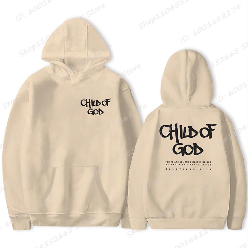 Ich bin ein Patenkind Briefdruck Kapuzenpullover Christliche Gott Sweatshirts Kapuzenpullover Betet den Herrn Mode Lässig Harajuku Unisex