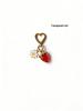 Charming Bowknot Heart-Shaped Strawberry Keychain