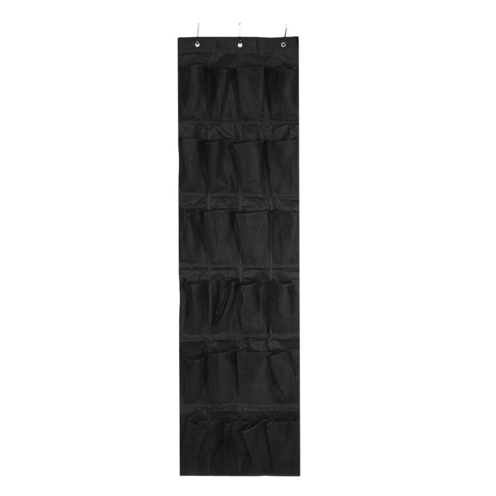 24Pockets NOn woven Household Door Wall Hanging Shoe Storage Bag Organizer Space Saving Rack