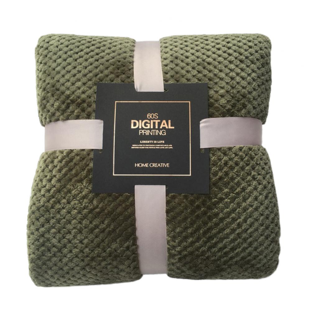 Soft Flannel Plush for Bed Solid Color Gift Blanket Throw Blanket Fleece Bedspread Cover Sofa Christmas Dropship