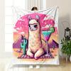 Llama Oasis Dreamscape print blanket soft and cozy perfect for the living room bed sofa or a nap,gift