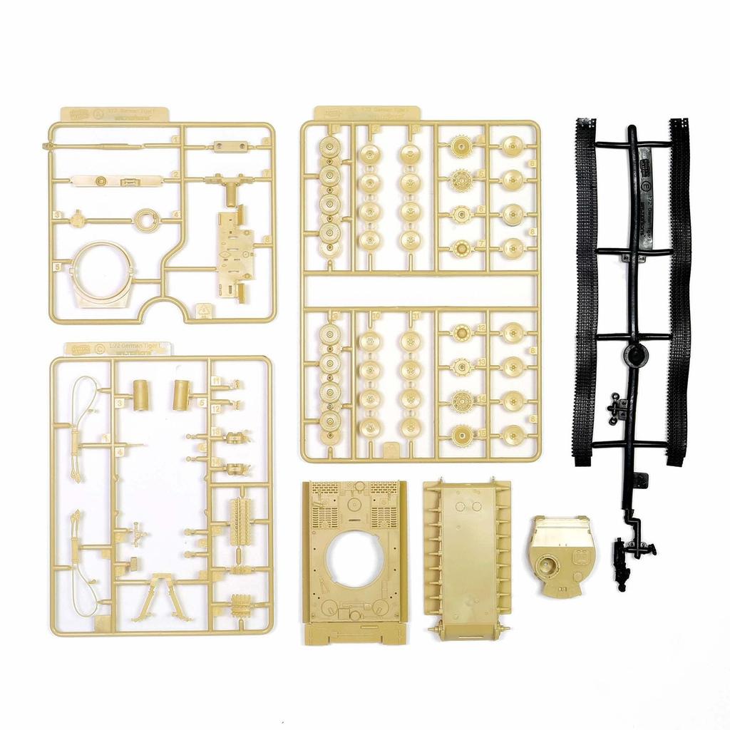 PLATZ Waltersons WW2 Německý Tiger I Raný Model 504. prapor těžkých tanků Jaro 1943 Tunisko Plastový Model WS55001R 1/72 (Nádrž)