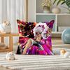 One Piece Straw Hat Pirates Anime Plush Pillow Cover Soft Short Plush Cushion Cover For Sofa Bedroom Home Decor Gift Decoration