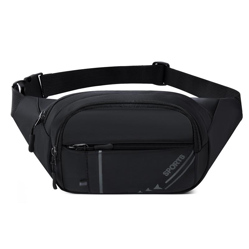 Anti-Theft Men's Waist Bag - Slim Fit Fanny Pack, Waterproof Sports Phone Pouch, Multi-Layer Secure Bum Bag for Running & Travel
