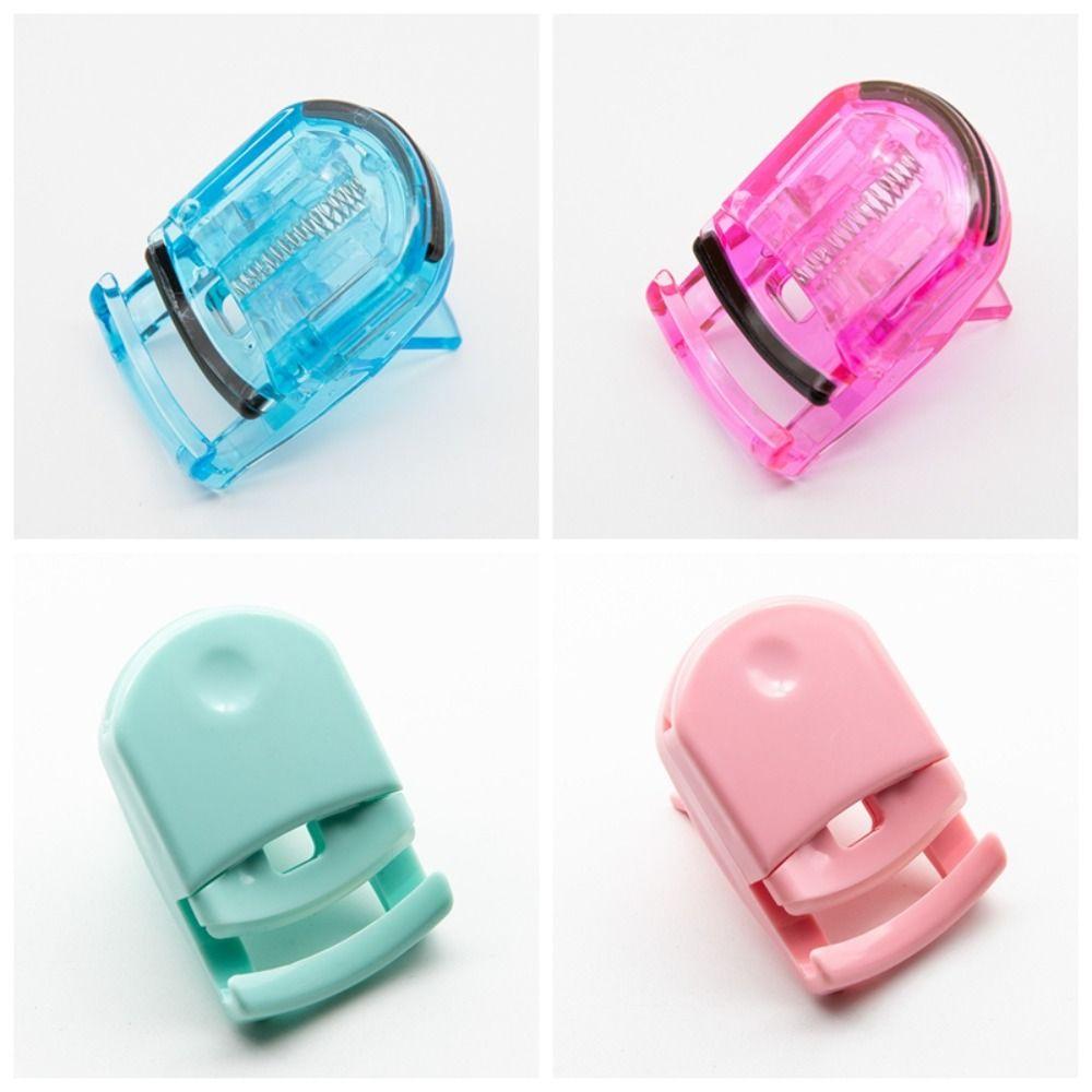 Portable ABS Eyelash Curler Multicolor Mini Eyelash Curling Clip Silicone False Eyelashes Auxiliary Cosmetic Tools
