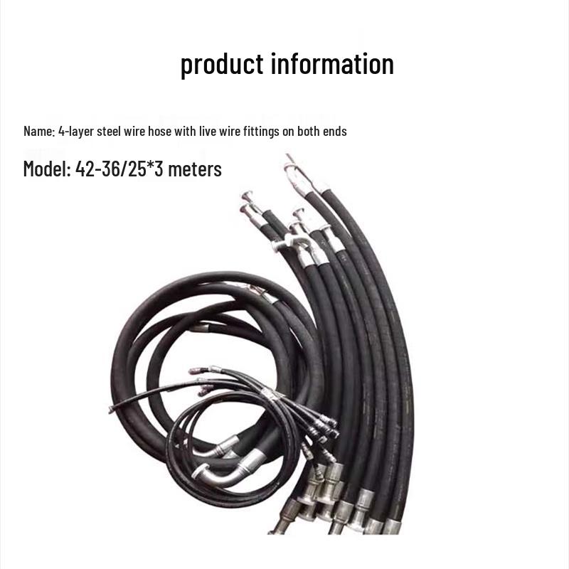 4-Layer Steel Wire Hose with Threaded Connectors