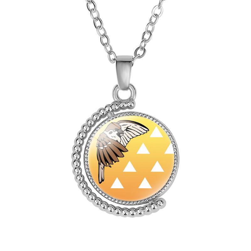 Demon Dualsided Unique Slayer Pendant Necklace For Enthusiasts Anime