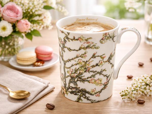 Van Gogh Blossoming Almond Tree 300ml Porcelain Mug Gift