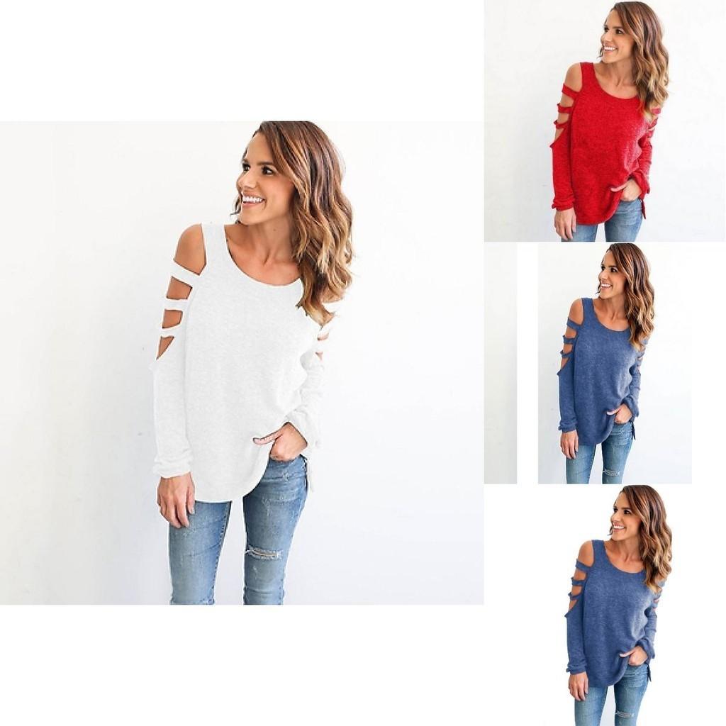 Women's Soft Breathable Long Sleeve Sexy Top T-shirt
