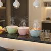 1Pc Stainless Steel Bowl With Handle Solid Color Anti Scalding Instant Noodles Mixing Bowl Kitchen Tableware Food Accessory