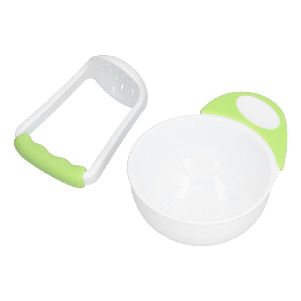 Baby Food Masher Bowl Set Non Slip Long Bowl Handle Fruit Vegetable Puree Mash Bowl with Grinding