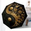 Yin Yang Harmony Decorative Wall Art Umbrella, Portable 3-Fold Compact Umbrella for Men & Women R118